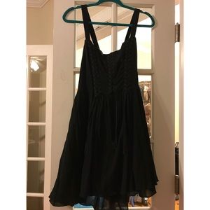 Free people black corset detail dress like new